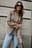 One Button High Neck Blazer