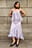 Organza V Neck Volume Maxi Dress