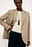 Oversized One Button Twill Blazer