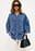 Oversized Short Sleeve Denim Shirt