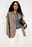 Oversized blazer van wolmix met strepen