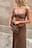 Bandeau-bikinitopp med tryck