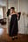 Ramie Scarf Detail Midi Dress