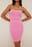 Rib Knitted Mini Tube Dress Pink | NA-KD