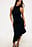 Ribbed flounce knitted dress