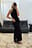 Hochgeschlossenes Ripp-Strickkleid