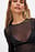 Round Neck Fitted Mesh Top