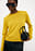 Round Neck Shoulder Padded Knitted Sweater