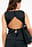 Satin Open Back Lace Detail Singlet