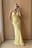 Satin Ruffle Shoulder Maxi Dress