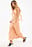 Satin Ruffle Shoulder Maxi Dress