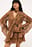 Scarf Detail Long Sleeve Mini Dress