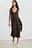Scoop Neck Scarf Tie Midi Dress