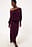 Nahtdetail Batwing Midi-Kleid