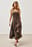 Midikleid mit Trägern und Nahtdetail
