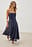 Midikleid mit Trägern und Nahtdetail