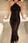 Sequin Lace Halterneck Maxi Dress