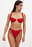 Braguita de bikini de tiro alto brillante