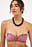 Glänzender gepolsterter Bandeau-Bikini