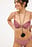 Culotte de bikini large brillante à fronces