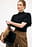 Shoulder Pad Flounce Jersey Top