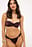 glänzendes gerafftes Bikini-Höschen