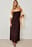 gesmoktes Maxikleid mit Rüschen