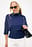 Top de jersey de Soft Line con cuello de embudo