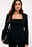 Square Neckline Fitted Blazer