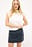 Tailored Wide Waist Band Mini Skirt