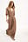 V-neck Short Sleeve Maxi Dress