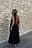 Asymmetrische jurk van chiffon met halternek
