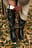 Leather Squared Toe Knee High Boots