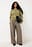 Pantalon large taille mi-haute