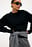 Wool Blend Balloon Sleeve Knitted Sweater