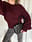 Wool Blend Balloon Sleeve Knitted Sweater