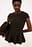 Wool Blend Rib Knitted Peplum Top