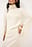 Wool Knitted Sleeve Slit Sweater