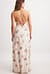Keyhole Neckline Open Back Chiffon Maxi Dress Daffodil