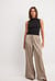 Stretch Satin Pants Elastic Waist and Pockets