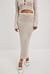 Slit Knitted Midi Dress Cream 1