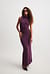 Knitted Turtle Neck Maxi Dress Purple | NA-KD