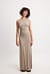 Beautiful Boat Neck Ruched Backless Maxi Dress