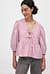 Umgee Tie Front Puff Sleeve Blouse