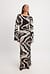 Wide Sleeve Knitted Maxi Dress Multicolor NA KD