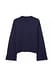 Dusty Light blue Folded Sleeve Knitted Sweater