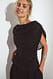 Black Cape-Top mit Perlen
