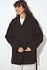 Black Kurzer Trenchcoat mit Gürtel