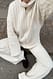 Light Grey Strickhose mit Zopfmuster