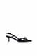 Black Slingback-Pumps mit kreisrunder Schnalle